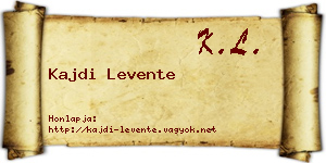 Kajdi Levente névjegykártya